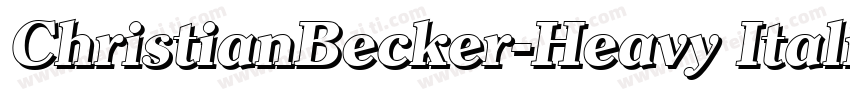 ChristianBecker-Heavy Italic字体转换